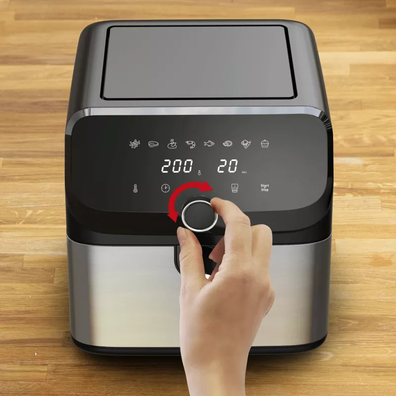 Friggitrice ad aria Tefal Easy Fry Mega EY855D10 singola 7,5 l a sé stante 2020 W nero, acciaio inox