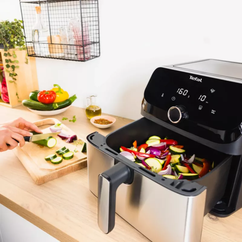 Friggitrice ad aria Tefal Easy Fry Mega EY855D10 singola 7,5 l a sé stante 2020 W nero, acciaio inox