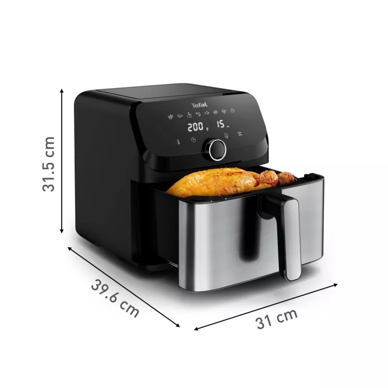 Friggitrice ad aria Tefal Easy Fry Mega EY855D10 singola 7,5 l a sé stante 2020 W nero, acciaio inox