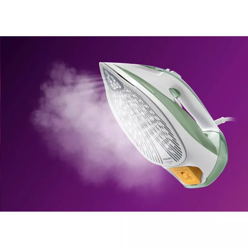 Ferro da stiro Philips serie 7000 DST7012/70 ferro da stiro a vapore suola SteamGlide Plus 2600 W verde, grigio