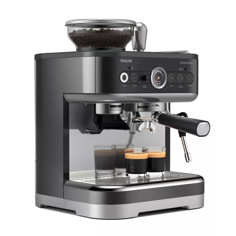 Philips Barista Brew PSA3218/10 macchina per espresso con cappuccinatore, nera
