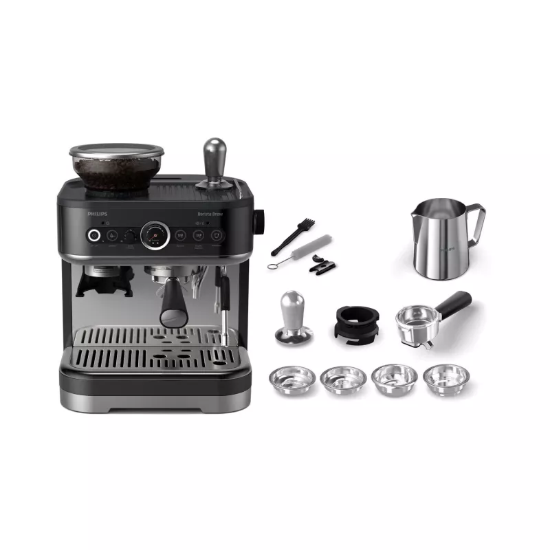 Philips Barista Brew PSA3218/10 macchina per espresso con cappuccinatore, nera