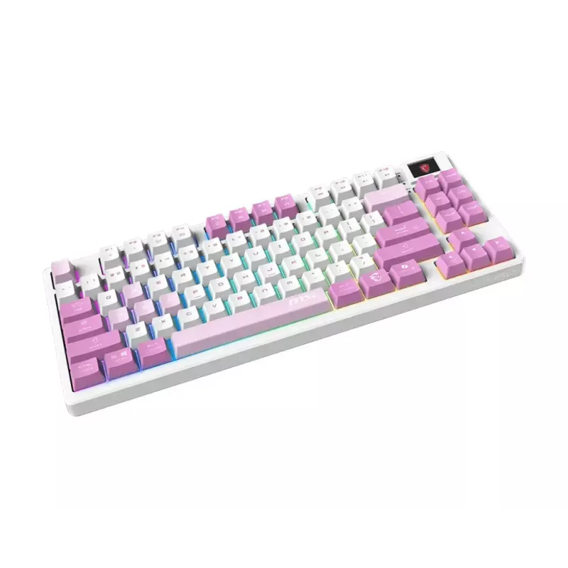 Tastiera gaming MSI FORGE GK600 TKL WIRELESS VIOLET USB + Bluetooth QWERTY UK English rosa, viola, bianco