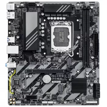 Scheda madre Micro-ATX GIGABYTE B860M E — LGA 1851 per Intel Core Ultra, DDR5 fino a 8800 MHz (O.C.), 2×PCIe 4.0 M.2, 1GbE