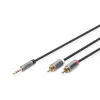 Cavo adattatore audio Digitus DB-510330-010-S 3,5 mm a RCA 1 m nero