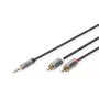 Cavo adattatore audio Digitus DB-510330-010-S 3,5 mm a RCA 1 m nero