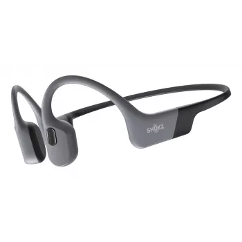 Cuffie Shokz OpenSwim Pro — cuffie a conduzione ossea open-ear senza fili, IP68 impermeabili, Bluetooth 5.4, 32 GB, 9 ore di riproduzione, grigio
