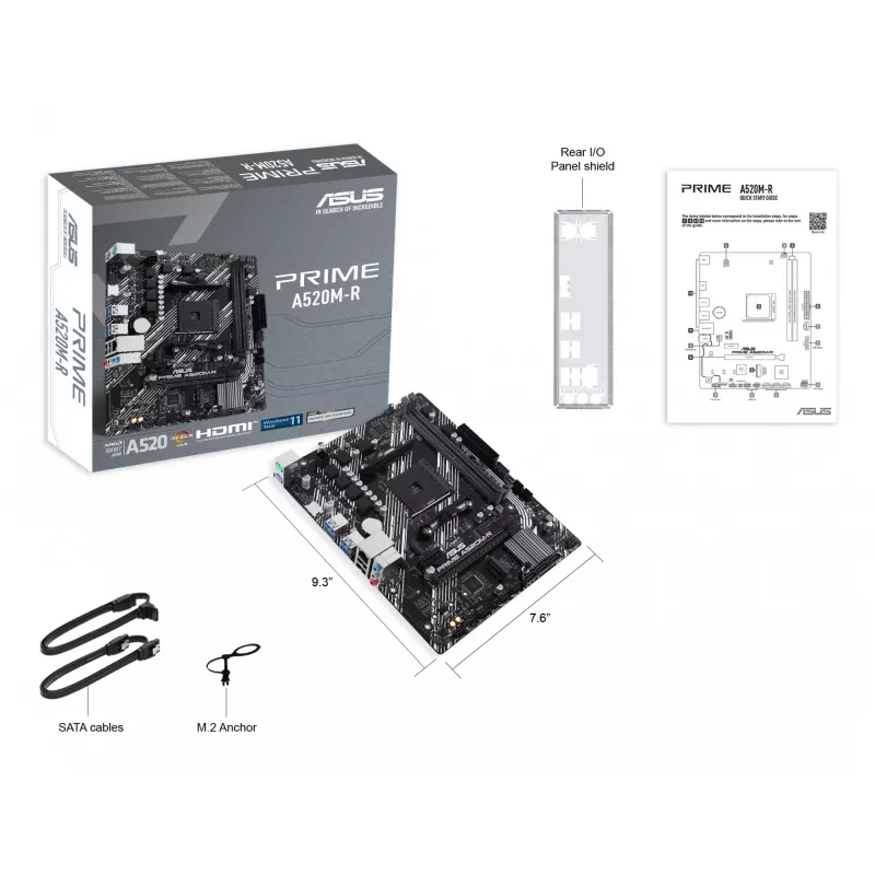 Scheda madre ASUS PRIME A520M-R, AMD A520, socket AM4, micro ATX