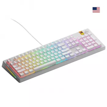 Tastiera meccanica cablata full-size (100%) GLORIOUS GMMK 3 HE – bianco, USB, QWERTY, RGB