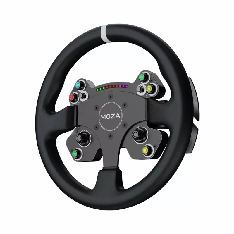 Volante Moza Racing CS V2P Dual Clutch, volante, PC, cablato, USB, nero, alluminio