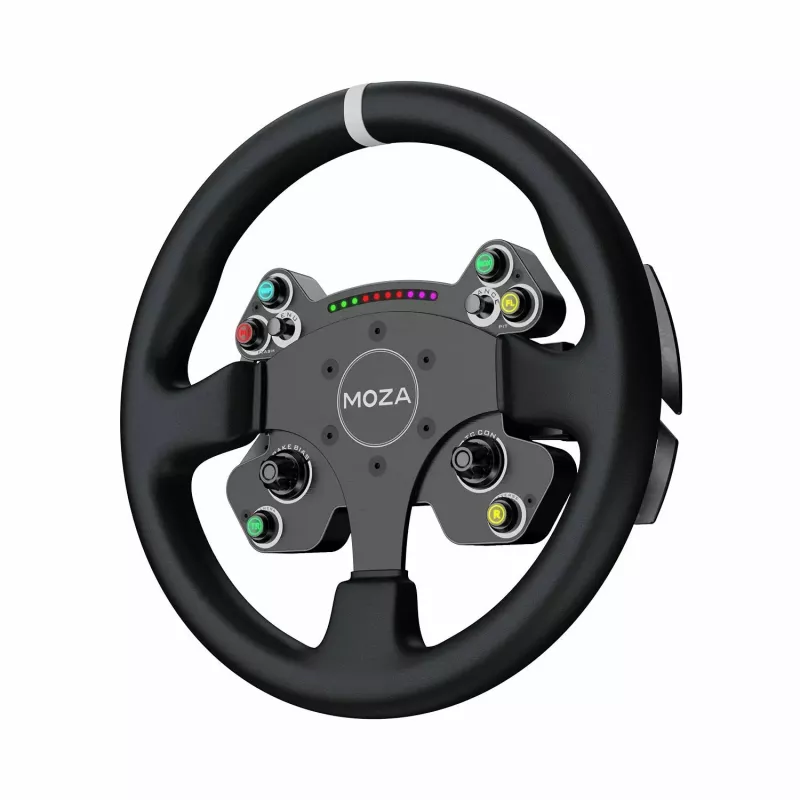 Volante Moza Racing CS V2P Dual Clutch, volante, PC, cablato, USB, nero, alluminio