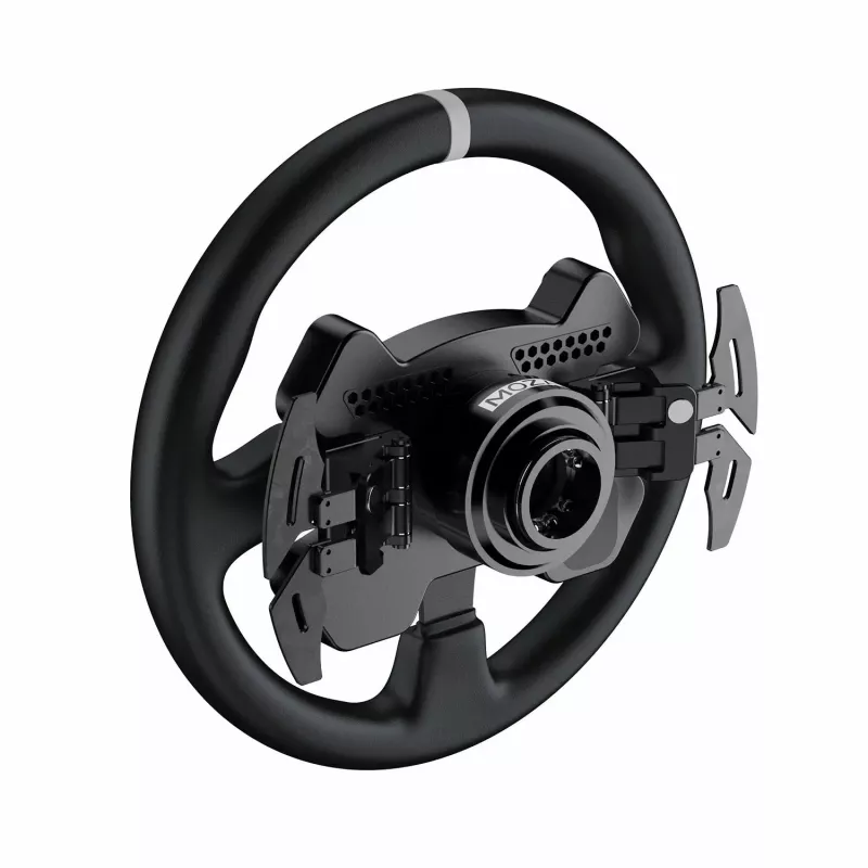 Volante Moza Racing CS V2P Dual Clutch, volante, PC, cablato, USB, nero, alluminio