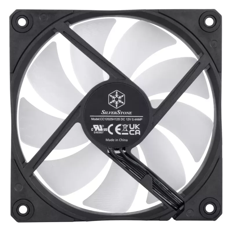 SilverStone Shark Force SST-SF120B-ARGB ventola per case da 120 mm, ARGB, nera