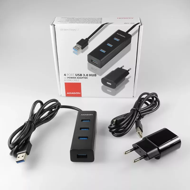 Axagon HUE-S2BP hub di ricarica 4x USB 3.0 con cavo 1,2 m incl. alimentatore