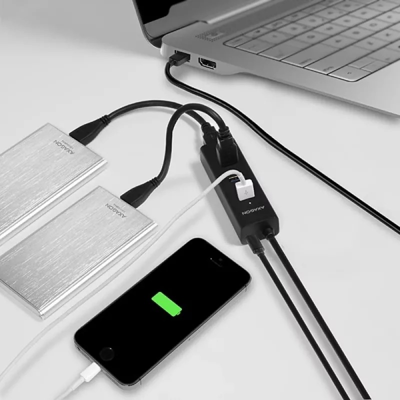 Axagon HUE-S2BP hub di ricarica 4x USB 3.0 con cavo 1,2 m incl. alimentatore