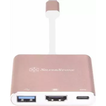 Adattatore video USB-C su HDMI SILVERSTONE EP08 (USB‑C 3.1, HDMI) rosa