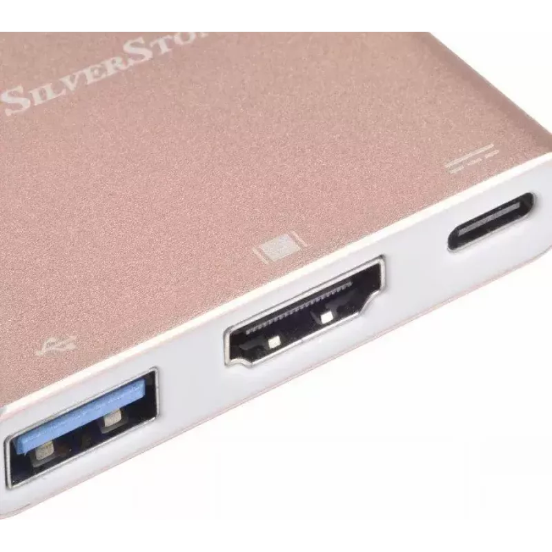 Adattatore video USB-C su HDMI SILVERSTONE EP08 (USB‑C 3.1, HDMI) rosa