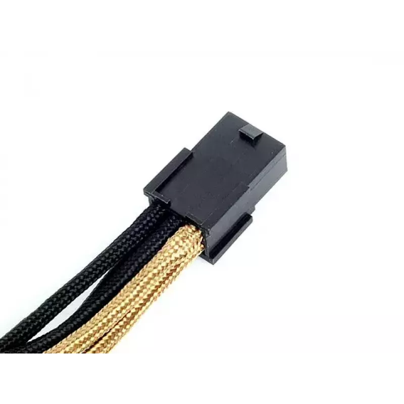 Cavo prolunga SilverStone PP07-IDE6BG da PCIe 6 pin a PCIe 6 pin, 250 mm, nero/oro