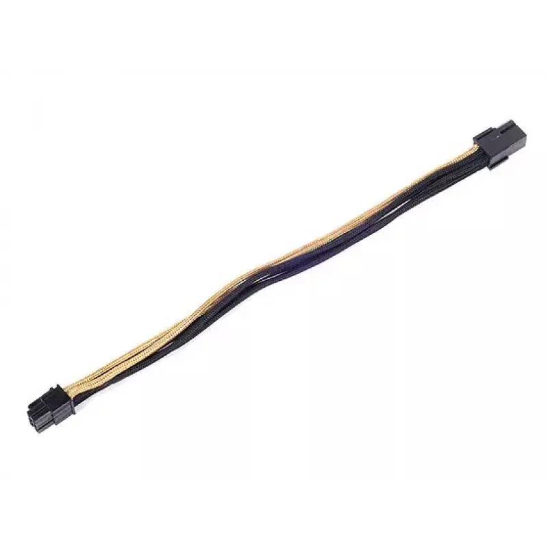 Cavo prolunga SilverStone PP07-IDE6BG da PCIe 6 pin a PCIe 6 pin, 250 mm, nero/oro