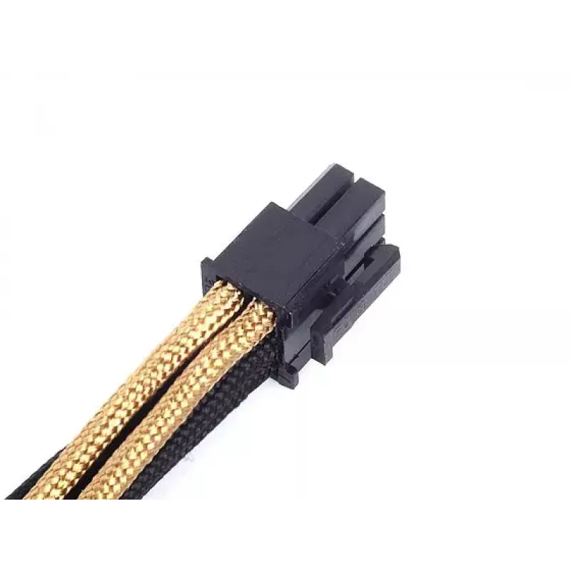 Cavo prolunga SilverStone PP07-IDE6BG da PCIe 6 pin a PCIe 6 pin, 250 mm, nero/oro