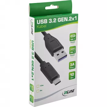 Cavo USB 3.2 Gen.1x2 InLine 35714 1,5m USB-C connettore maschio USB-A connettore maschio nero