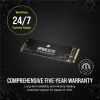 SSD Corsair MP600 Elite CSSD-F1000GBMP600ENH, 1 TB, M.2 2280, PCIe 4.0 x4 NVMe, 3D TLC, crittografia AES a 256 bit