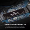SSD Corsair MP600 Elite CSSD-F1000GBMP600ENH, 1 TB, M.2 2280, PCIe 4.0 x4 NVMe, 3D TLC, crittografia AES a 256 bit