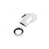 Accessorio per raffreddamento a liquido BitsPower BP-DWE45RML — ottone nichel bianco, filettatura 1/4 di pollice