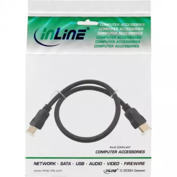 Cavo HDMI InLine High Speed con Ethernet Premium 4K2K connettore maschio / connettore maschio nero 1,5 m