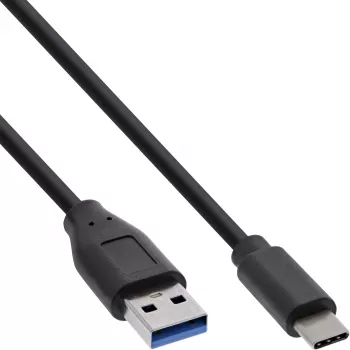 Cavo InLine USB 3.2 Gen.1x2, connettore maschio USB-C / connettore maschio USB-A, nero, 1 m