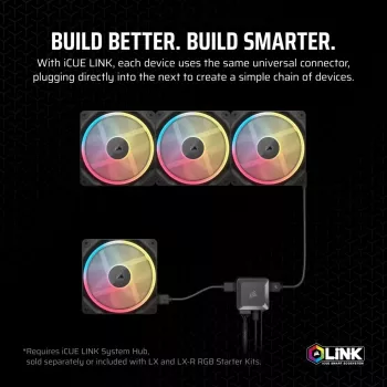 Ventola Corsair iCUE LINK LX140-R RGB 14 cm nero 2000 giri/min 3,55 mmH2O