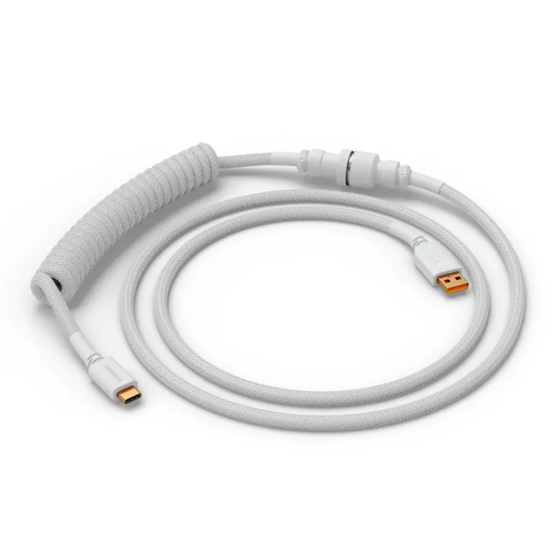 Cavo USB coiled GLORIOUS GMMK Ghost White (GLO-KB-ACC-CBL-COIL-GWHT) – cavo spiralato, Ghost White