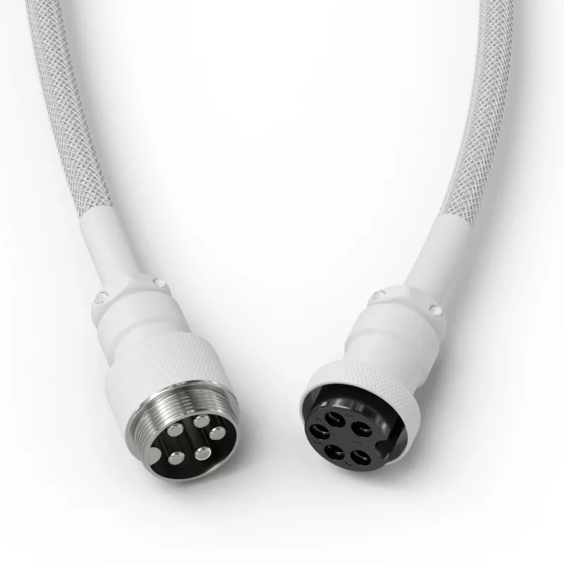 Cavo USB coiled GLORIOUS GMMK Ghost White (GLO-KB-ACC-CBL-COIL-GWHT) – cavo spiralato, Ghost White