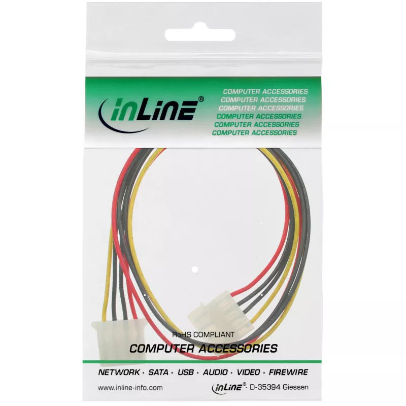 Prolunga per alimentatore InLine 4 pin Molex connettore maschio / connettore femmina 29650D 1 m