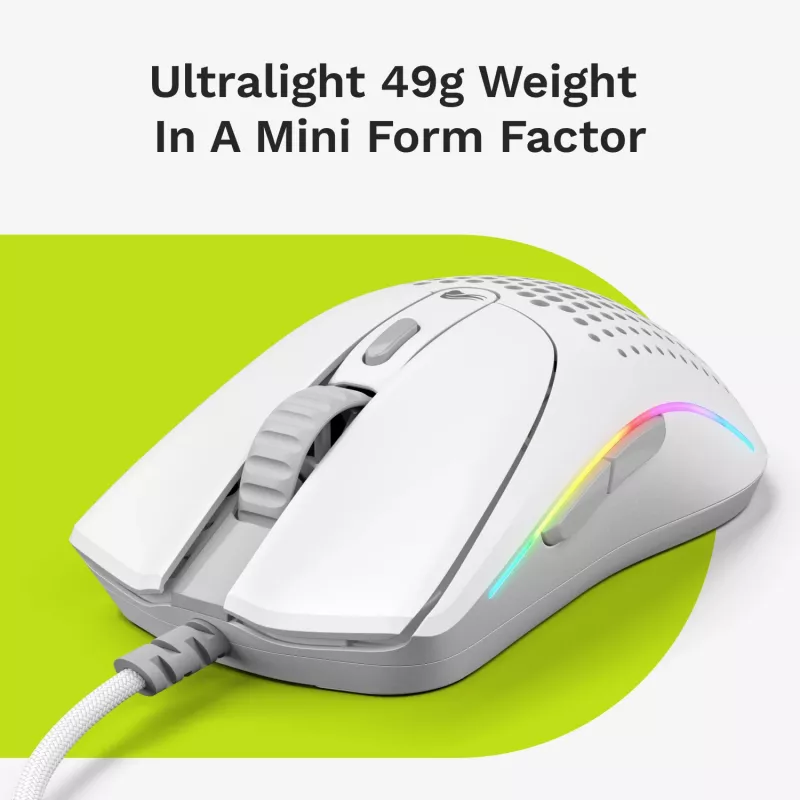 Glorious Gaming Glorious Model O 2 Mini - bianco opaco, per destrorsi, ottico, USB Type-A, 26000 DPI, bianco