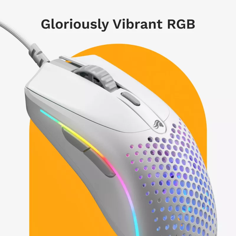 Glorious Gaming Glorious Model O 2 Mini - bianco opaco, per destrorsi, ottico, USB Type-A, 26000 DPI, bianco