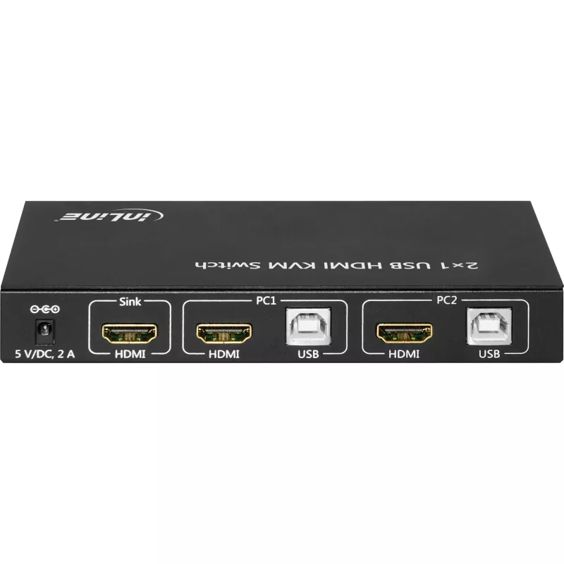 Switch KVM InLine 2x1 HDMI, 2x1, HDMI 4K2K, hub USB 2.0, con audio