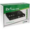 Switch KVM InLine 2x1 HDMI, 2x1, HDMI 4K2K, hub USB 2.0, con audio