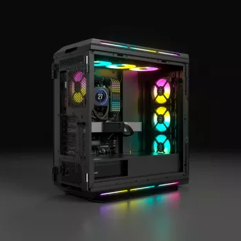 Case PC mid-tower ATX CORSAIR – iCUE 5000T – RGB vetro temperato – nero