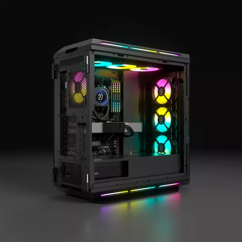 Case PC mid-tower ATX CORSAIR – iCUE 5000T – RGB vetro temperato – nero