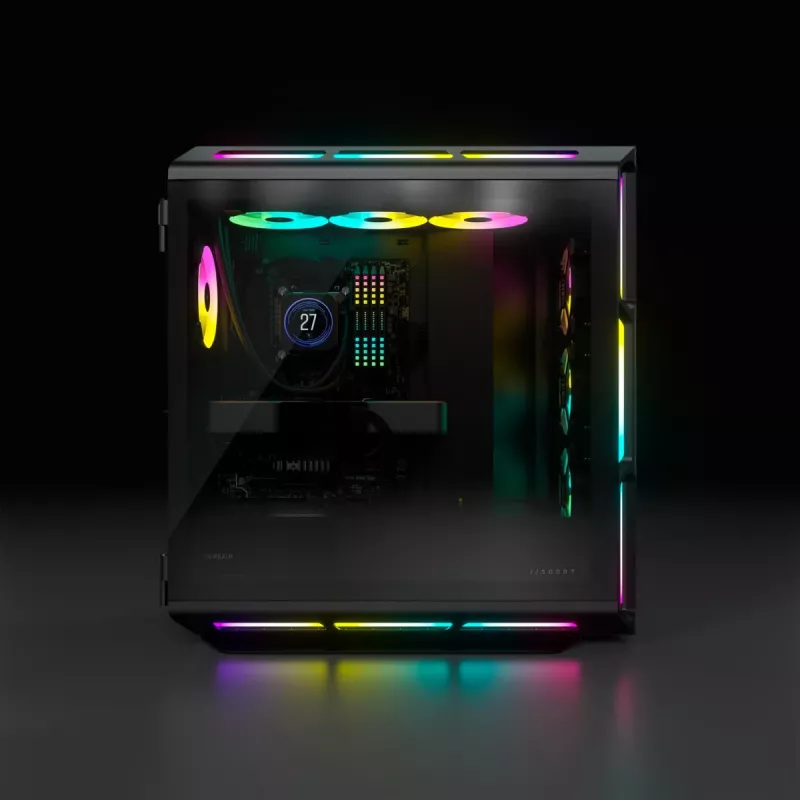 Case PC mid-tower ATX CORSAIR – iCUE 5000T – RGB vetro temperato – nero