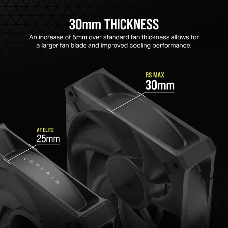 Ventola Corsair RS120 MAX 12 cm nera 2000 RPM 3 pezzi