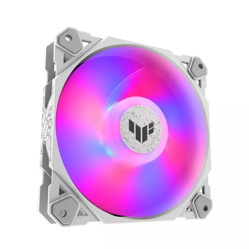 Dissipatore ad aria ASUS TUF GAMING TF120 ARGB WHITE EDITION — 3 ventole da 120 mm, 1900 giri/min, 29 dB, telecomando