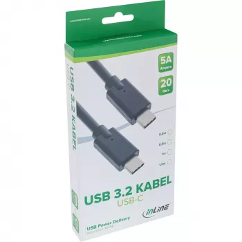 Cavo USB 3.2 Gen.2x2 InLine 35701A 1 m USB-C maschio/maschio nero
