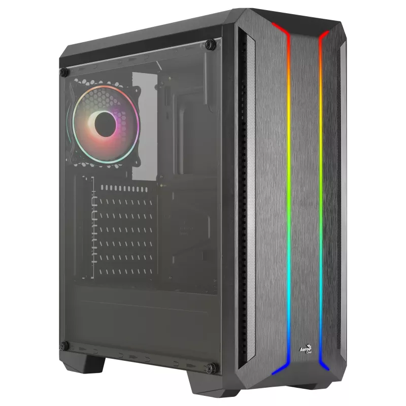 Case PC Aerocool SKYLINEV2BK ATX doppio pannello frontale LED ventola ARGB 12 cm nero