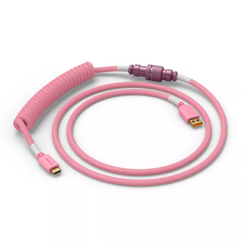 Cavo a spirale USB GLORIOUS GMMK Pixel Pink 1,5 m – cavo a spirale rimovibile per tastiere
