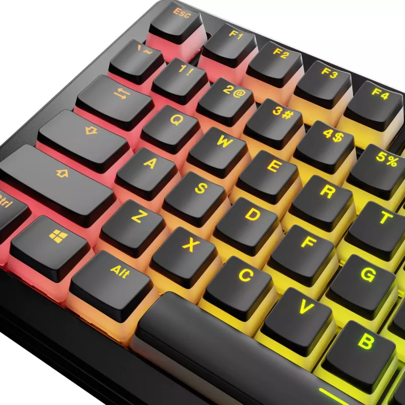 Glorious GPBT Aura V3 set di keycap, layout ANSI (US), PBT, Doubleshot, nero