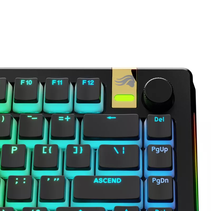 Glorious GPBT Aura V3 set di keycap, layout ANSI (US), PBT, Doubleshot, nero