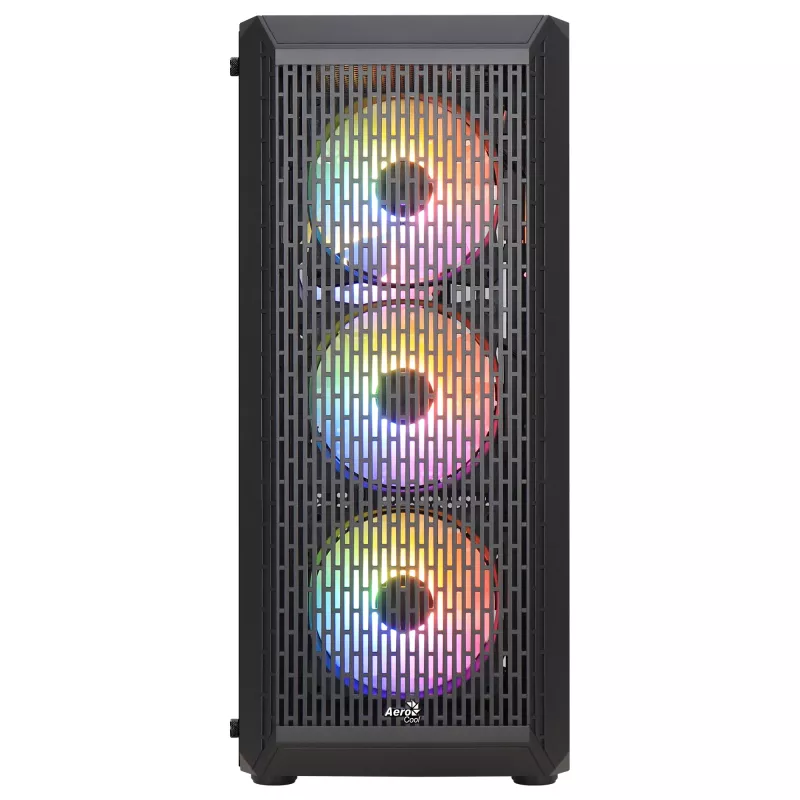 Case Gaming ATX Aerocool BEAMBKV2 4 ventole 12 cm FRGB Nero