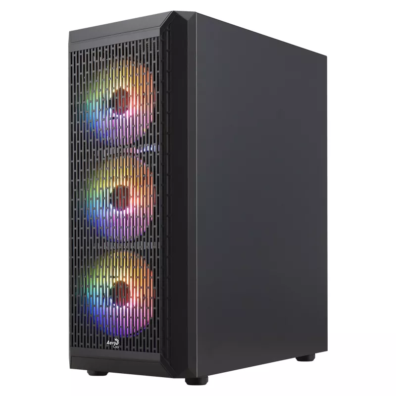 Case Gaming ATX Aerocool BEAMBKV2 4 ventole 12 cm FRGB Nero